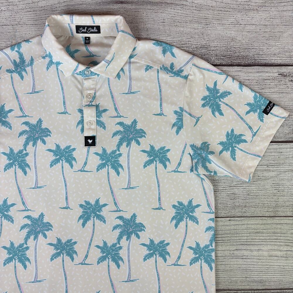 Bad Birdie Chasin' Shades Palm Tree Golf Polo Shirt
